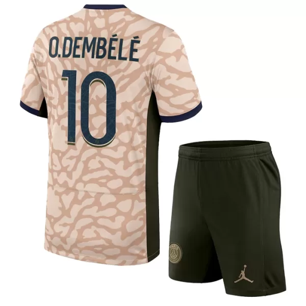 Paris Saint-Germain O. Dembele 10 Fotbollströja Barn Fjärde Jordan 2023/24