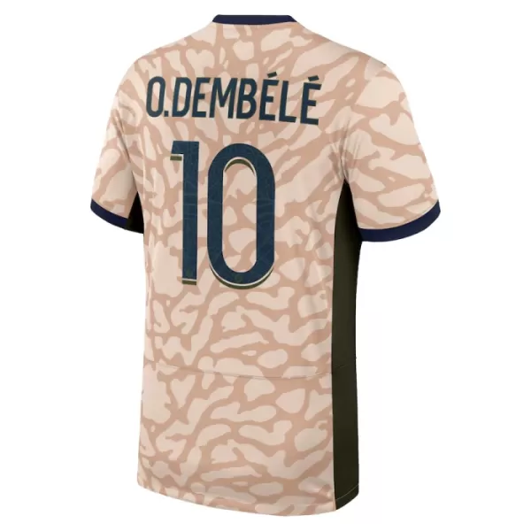 Paris Saint-Germain O. Dembele 10 Fotbollströja Barn Fjärde Jordan 2023/24