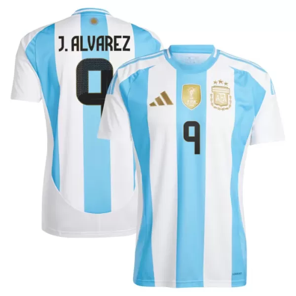 Argentina J. Alvarez 9 Fotbollströja Hemma 2024