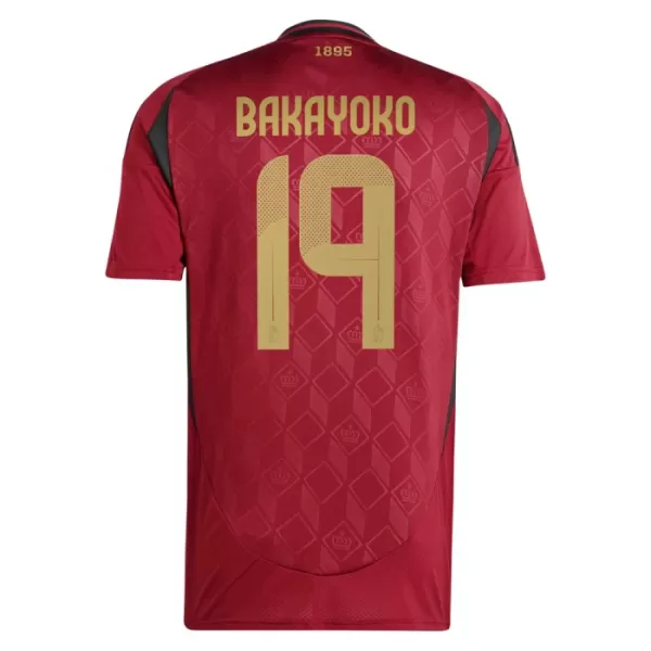 Belgien Bakayoko 19 Fotbollströja Hemma EM 2024