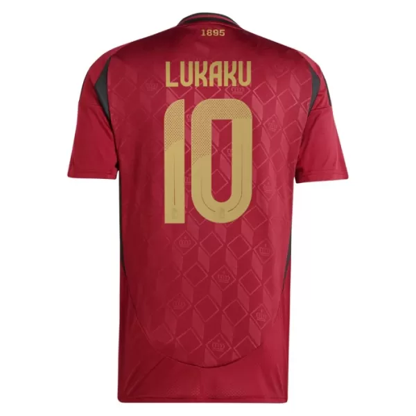 Belgien Lukaku 10 Fotbollströja Hemma EM 2024