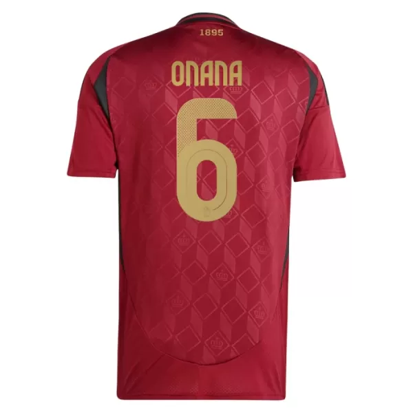 Belgien Onana 6 Fotbollströja Hemma EM 2024