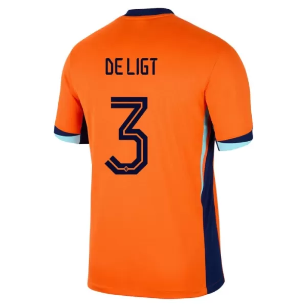 Holland De Ligt 3 Fotbollströja Hemma EM 2024