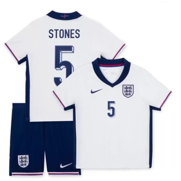 England Stones Fotbollströja Barn Hemma EM 2024