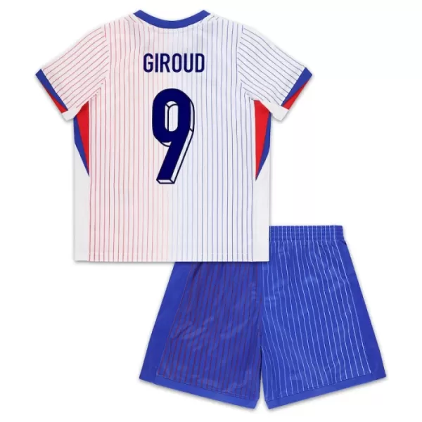 Frankrike Giroud 9 Fotbollströja Barn Borta EM 2024