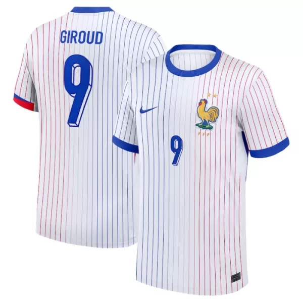 Frankrike Giroud 9 Fotbollströja Borta EM 2024