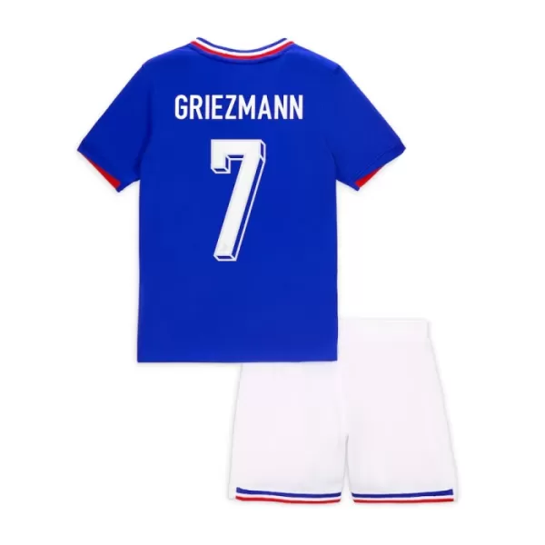 Frankrike Griezmann 7 Fotbollströja Barn Hemma EM 2024