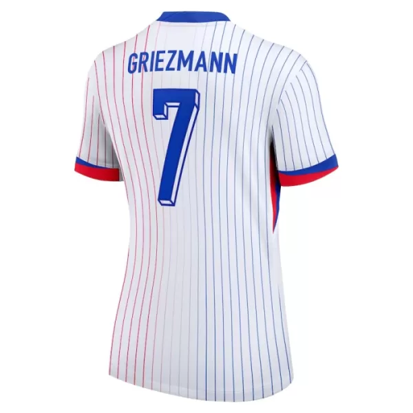 Frankrike Griezmann 7 Fotbollströja Dam Borta EM 2024