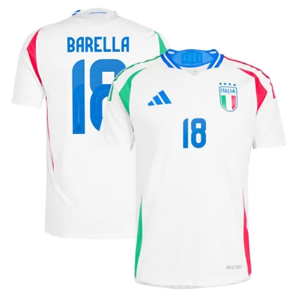 Italien Barella 18 Fotbollströja Borta EM 2024