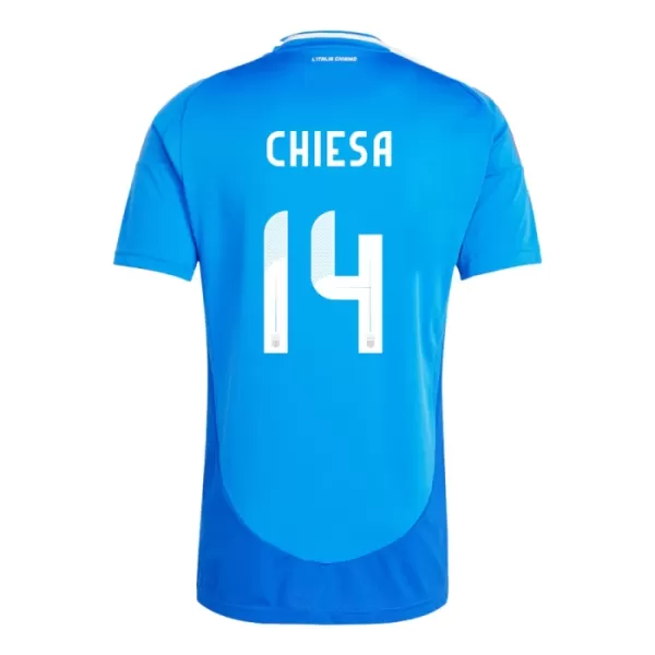 Italien Federico Chiesa 14 Fotbollströja Hemma EM 2024