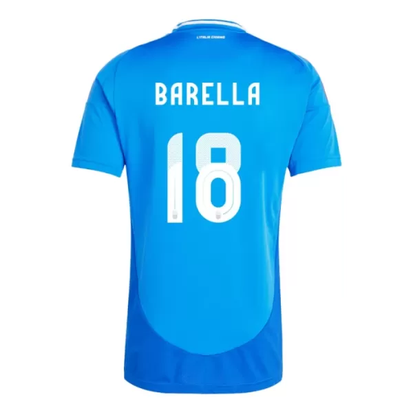 Italien Nicolo Barella 18 Fotbollströja Hemma EM 2024