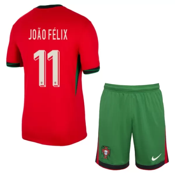 Portugal João Félix 11 Fotbollströja Barn Hemma EM 2024