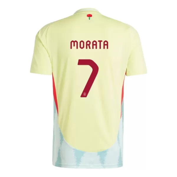 Spanien Alvaro Morata 7 Fotbollströja Borta EM 2024