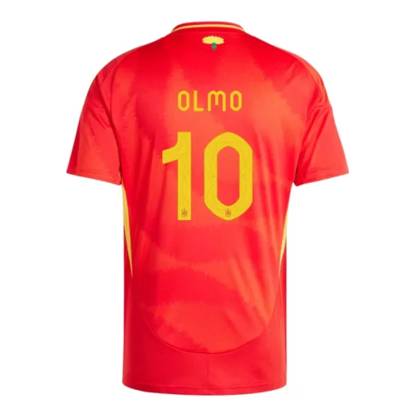 Spanien Dani Olmo 10 Fotbollströja Barn Hemma EM 2024