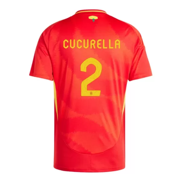 Spanien Marc Cucurella 2 Fotbollströja Hemma EM 2024