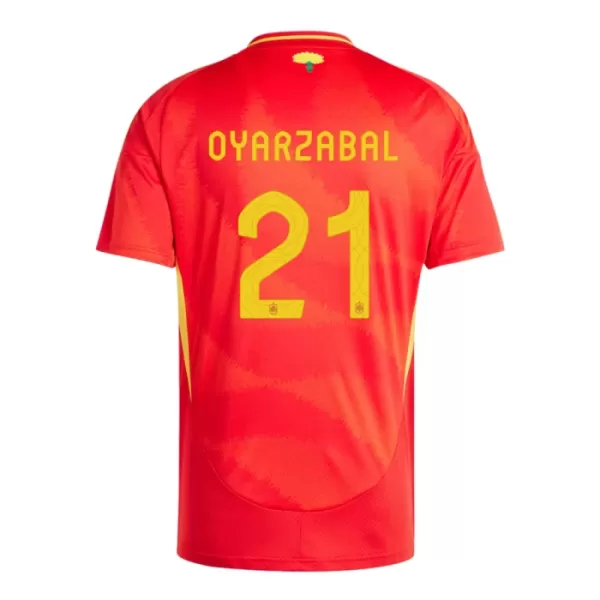 Spanien Mikel Oyarzabal 21 Fotbollströja Hemma EM 2024