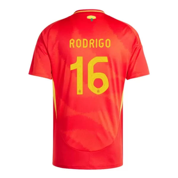 Spanien Rodrigo 16 Fotbollströja Barn Hemma EM 2024