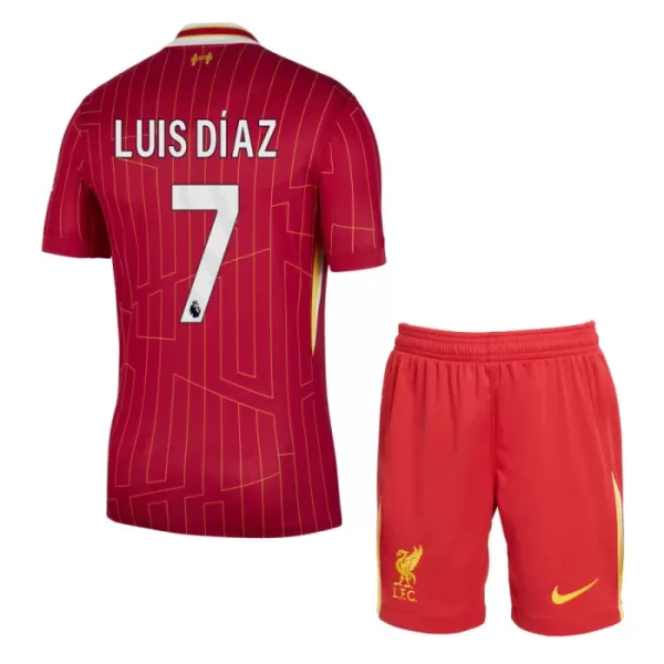 Liverpool Luis Díaz 7 Fotbollströja Barn Hemma 2024/25