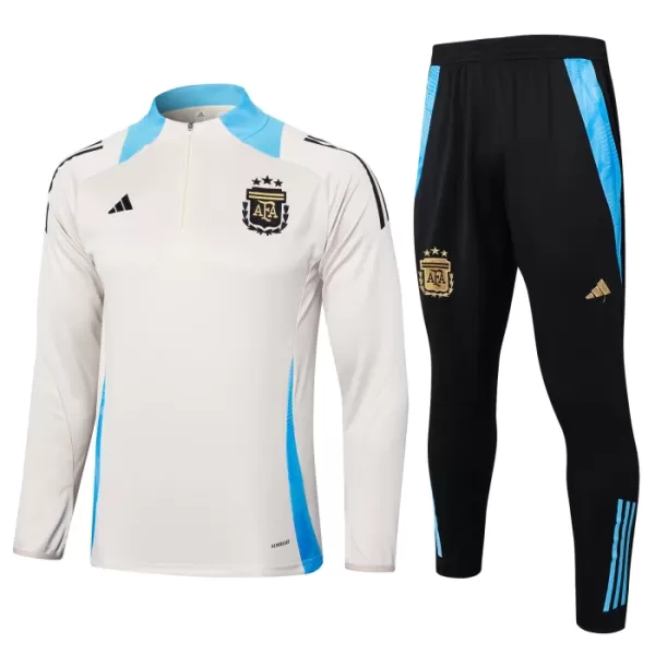 Argentina Träningströjasats Quarter-Zip Barn 2024/25 Vit