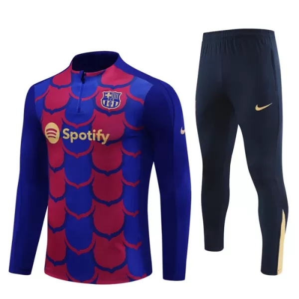 Barcelona Träningströjasats Quarter-Zip 2024/25 Blå