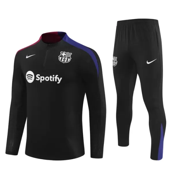 Barcelona Träningströjasats Quarter-Zip 2024/25 Svart