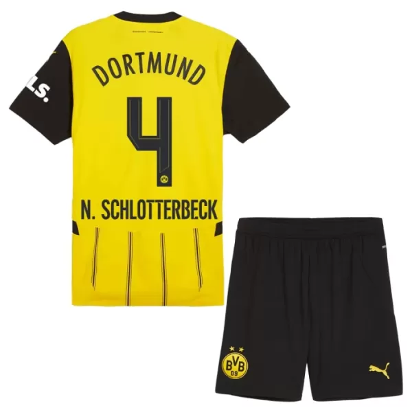 Borussia Dortmund N. Schlotterbeck 4 Fotbollströja Barn Hemma 2024/25