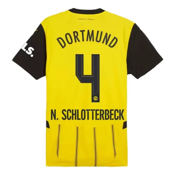 Borussia Dortmund N. Schlotterbeck 4 Fotbollströja Hemma 2024/25