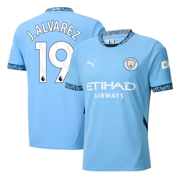 Manchester City J. Alvarez 19 Fotbollströja Hemma 2024/25