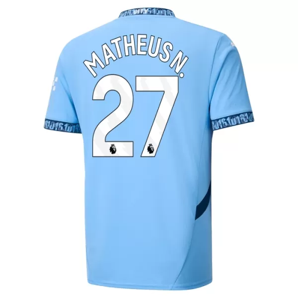 Manchester City Matheus Nunes 27 Fotbollströja Barn Hemma 2024/25