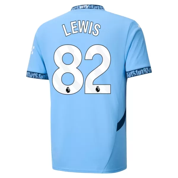 Manchester City Rico Lewis 82 Fotbollströja Hemma 2024/25