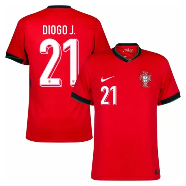 Portugal Diogo J. 21 Fotbollströja Hemma EM 2024