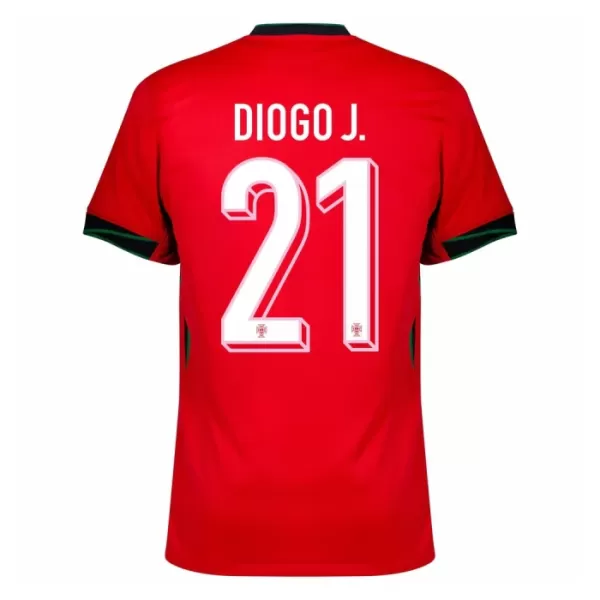 Portugal Diogo J. 21 Fotbollströja Hemma EM 2024