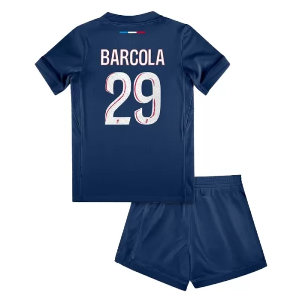 Paris Saint-Germain Bradley Barcola 29 Fotbollströja Barn Hemma 2024/25