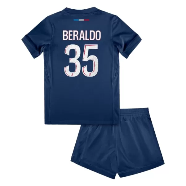 Paris Saint-Germain Lucas Beraldo 35 Fotbollströja Barn Hemma 2024/25