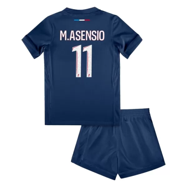 Paris Saint-Germain Marco Asensio 11 Fotbollströja Barn Hemma 2024/25