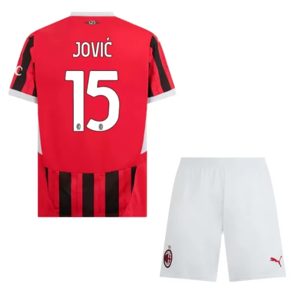 AC Milan Jovic 15 Fotbollströja Barn Hemma 2024/25