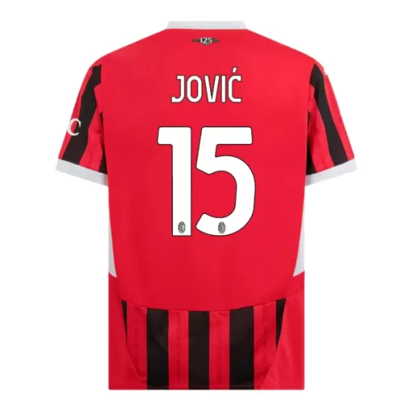 AC Milan Jovic 15 Fotbollströja Barn Hemma 2024/25