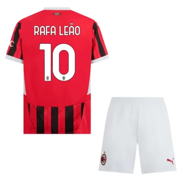 AC Milan Rafael Leao 10 Fotbollströja Barn Hemma 2024/25