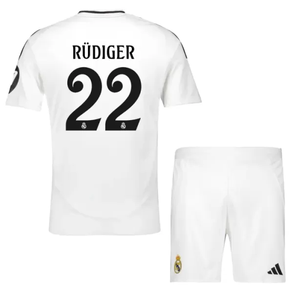 Real Madrid Rudiger 22 Fotbollströja Barn Hemma 2024/25