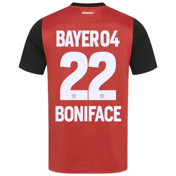 Bayer Leverkusen Victor Boniface 22 Fotbollströja Barn Hemma 2024/25