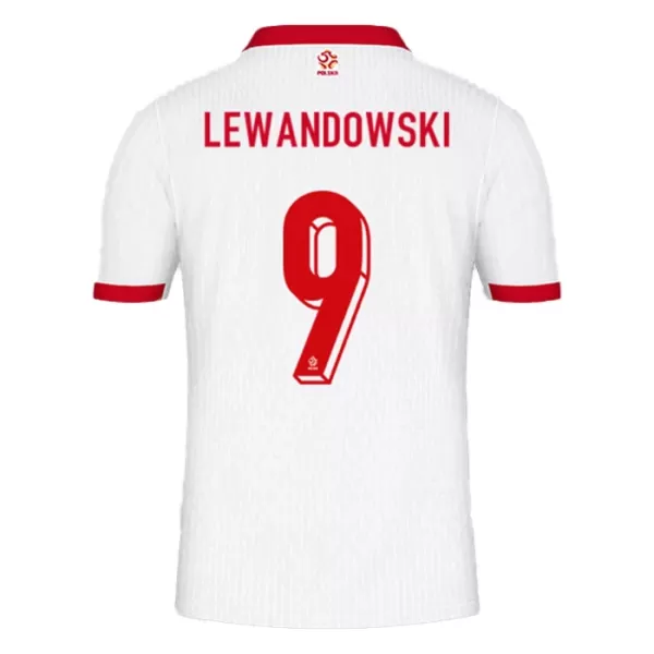 Polen Lewandowski 9 Fotbollströja Hemma EM 2024