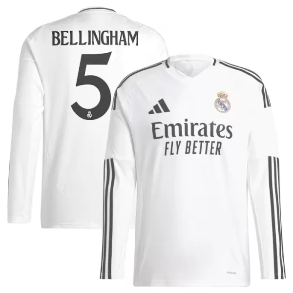 Real Madrid Bellingham 5 Fotbollströja Hemma 2024/25 Långärmad