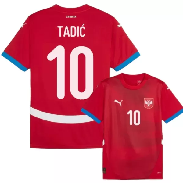 Serbien Tadic 10 Fotbollströja Hemma EM 2024