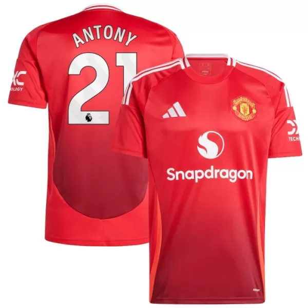 Manchester United Antony 21 Fotbollströja Hemma 2024/25