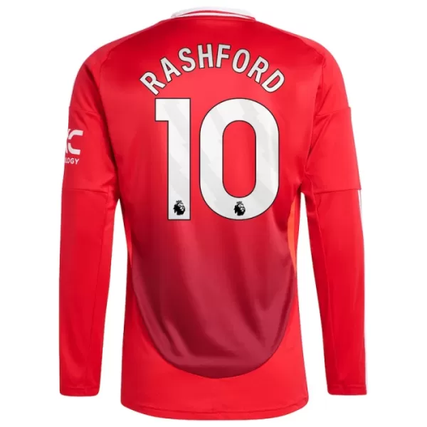 Manchester United Rashford 10 Fotbollströja Hemma 2024/25 Långärmad