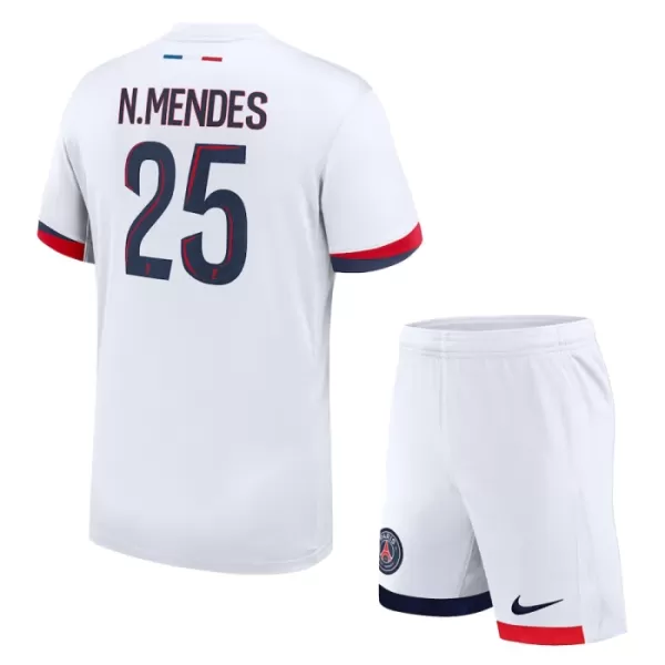 Paris Saint-Germain Nuno Mendes 25 Fotbollströja Barn Borta 2024/25