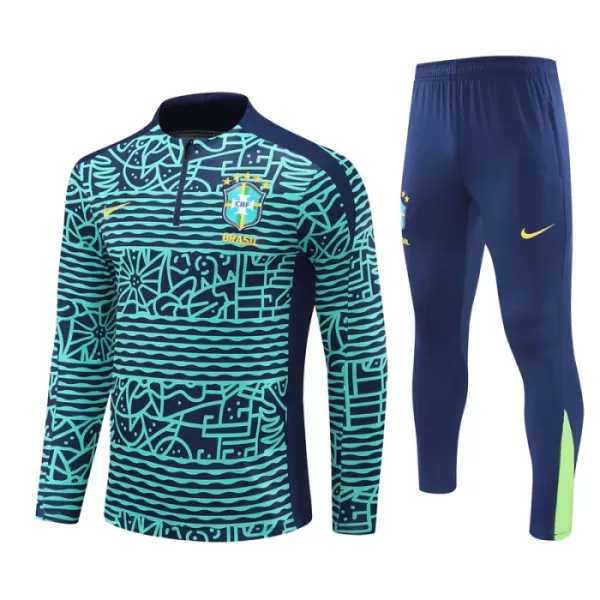 Brasilien Träningströjasats Quarter-Zip 2024/25 Grön