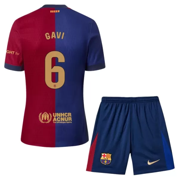 FC Barcelona Gavi 6 Fotbollströja Barn Hemma 2024/25