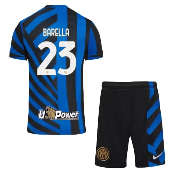 Inter Milan Barella 23 Fotbollströja Barn Hemma 2024/25