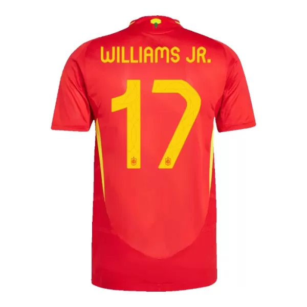 Spanien Williams JR 17 Fotbollströja Barn Hemma EM 2024